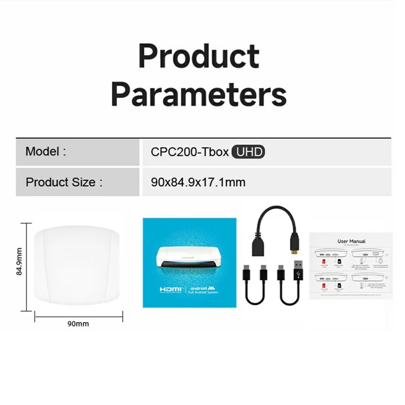 Tbox-UHD-8GB+128 SDM660 Wireless Car Play Adapter HD Output Car Connectivity Box