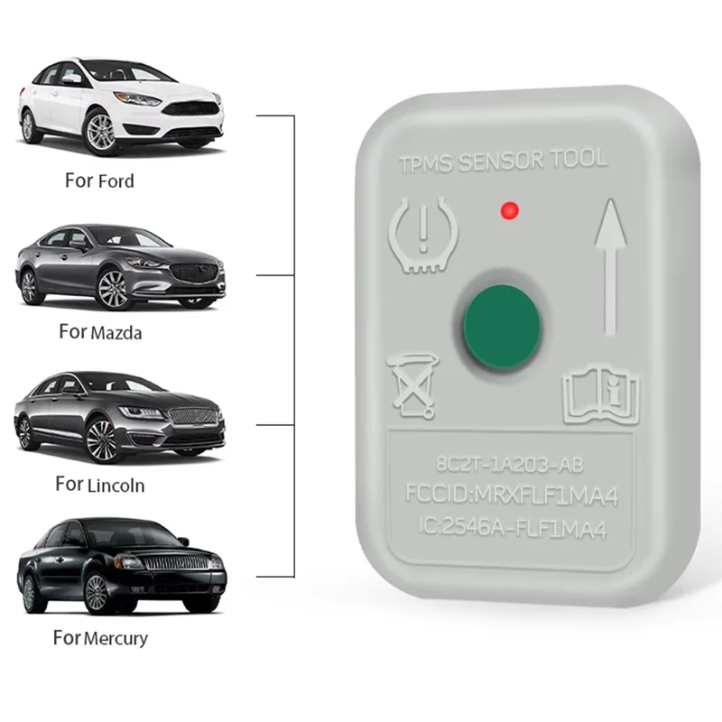 Przenośne narzędzie do resetowania systemu TPMS, czujnik TPMS dla F-150 / Mustang / Edge / Escape / Explorer, miernik ciśnienia w oponach, TPMS-19 / 8C2Z-1A203-A