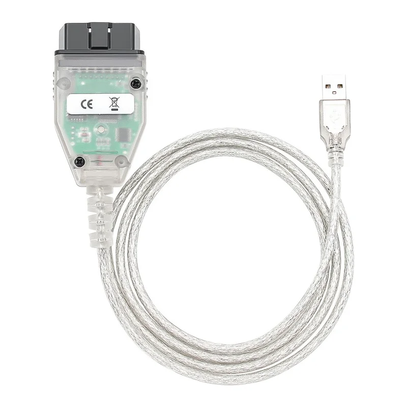 K + DCAN K-CAN FTDI Chip for E60 / E61 / E83 / E81 / E87 OBD2 Auto Car Diagnostic Tool OBD 2 Scanner USB Interface Cable - White