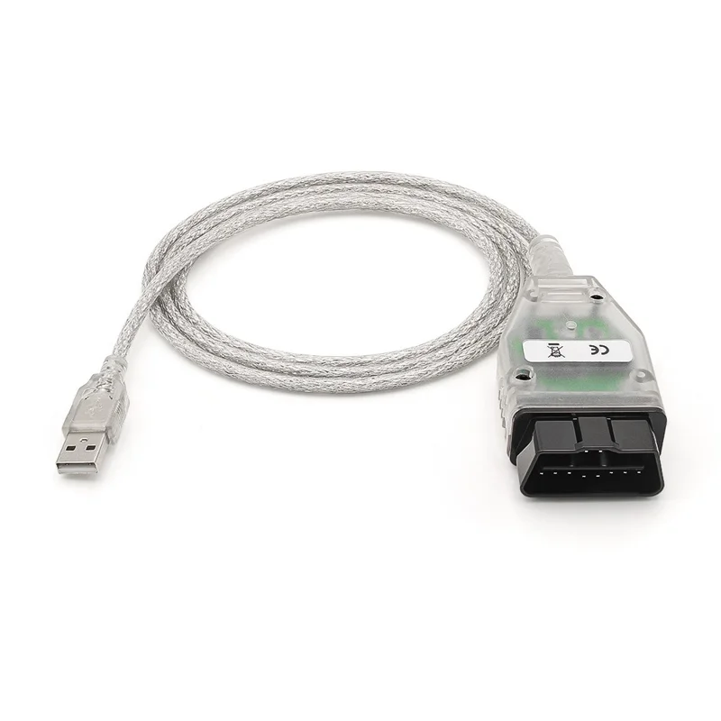 K + DCAN K-CAN FTDI Chip for E60 / E61 / E83 / E81 / E87 OBD2 Auto Car Diagnostic Tool OBD 2 Scanner USB Interface Cable - White