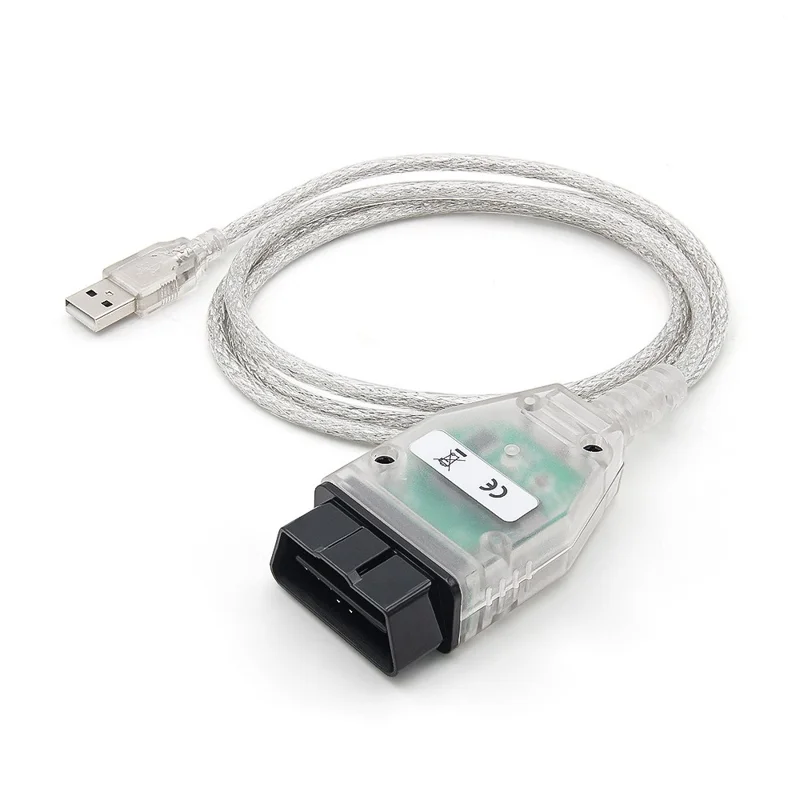 K + DCAN K-CAN FTDI Chip for E60 / E61 / E83 / E81 / E87 OBD2 Auto Car Diagnostic Tool OBD 2 Scanner USB Interface Cable - White