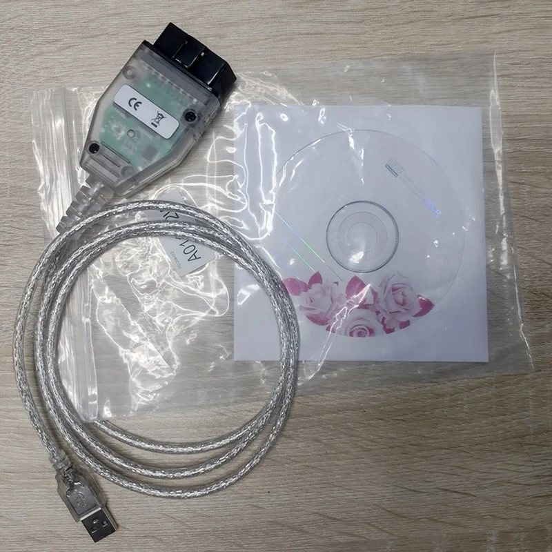 K + DCAN K-CAN FTDI Chip for E60 / E61 / E83 / E81 / E87 OBD2 Auto Car Diagnostic Tool OBD 2 Scanner USB Interface Cable - White