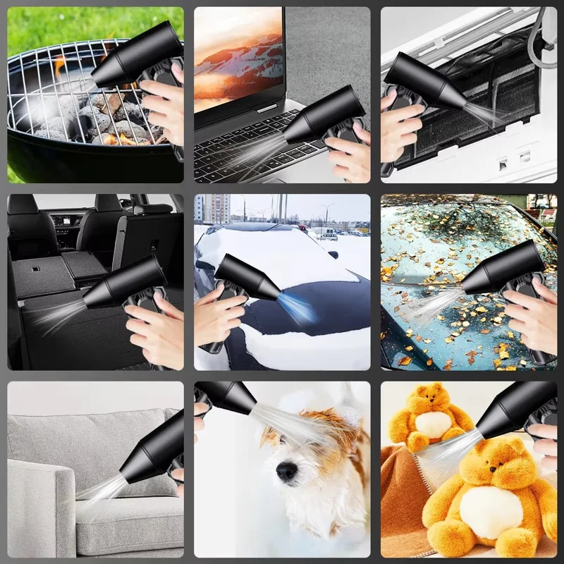 160000 RPM Turbo Fan Blower Portable Wireless Dust Blower with LED Light 5000mAh Rechargeable Air Blower