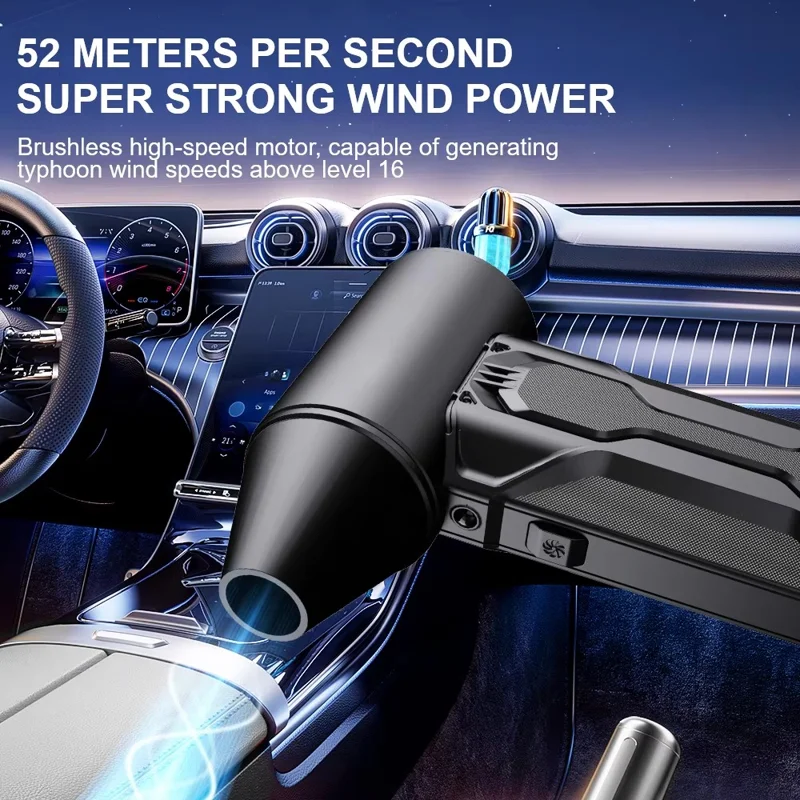 160000 RPM Turbo Fan Blower Portable Wireless Dust Blower with LED Light 5000mAh Rechargeable Air Blower