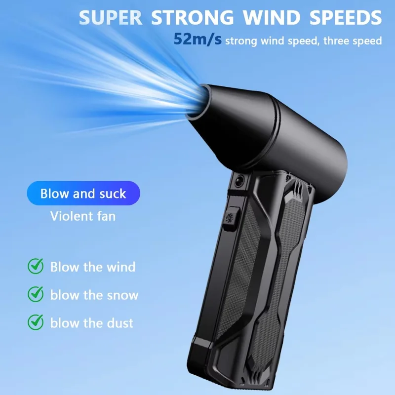 160000 RPM Turbo Fan Blower Portable Wireless Dust Blower with LED Light 5000mAh Rechargeable Air Blower