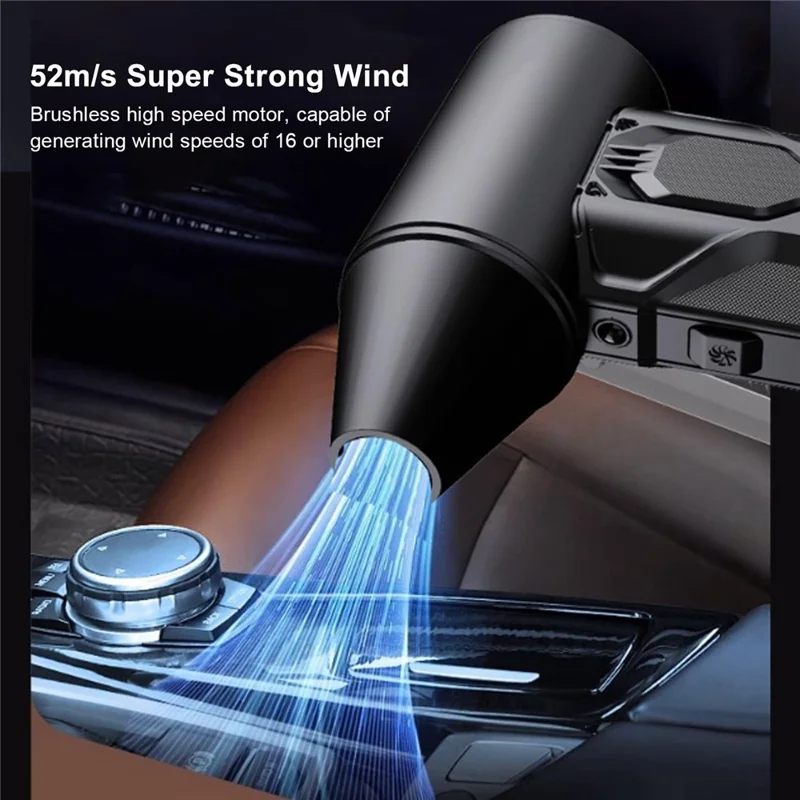 160000 RPM Turbo Fan Blower Portable Wireless Dust Blower with LED Light 5000mAh Rechargeable Air Blower