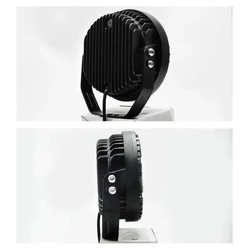 Projecteur LED 5 pouces à faisceau laser haute puissance, pièces modifiées pour véhicule tout-terrain, moto, voiture - lumière jaune / couvercle de lampe