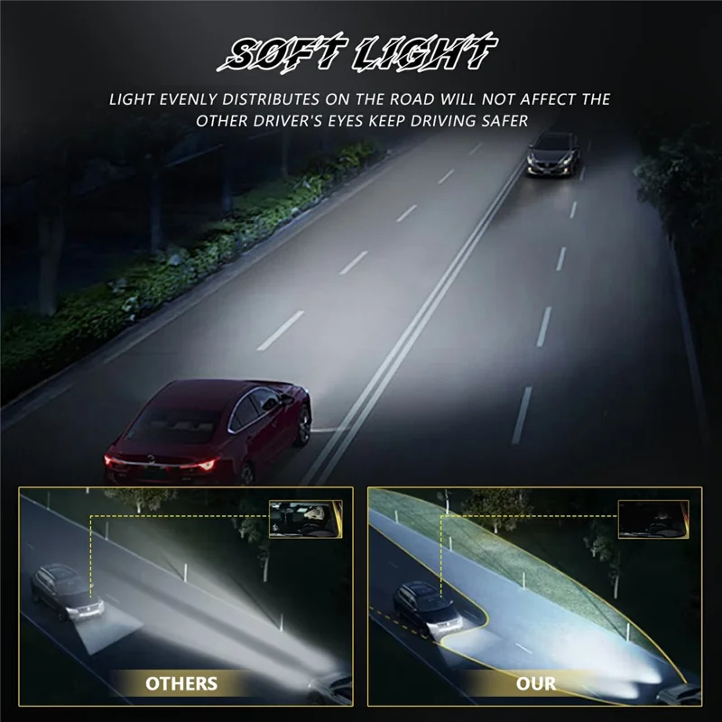 M5 90W High Power Car Grille Light High Low Beam IP68 Waterproof Triple Lens LED Spotlight