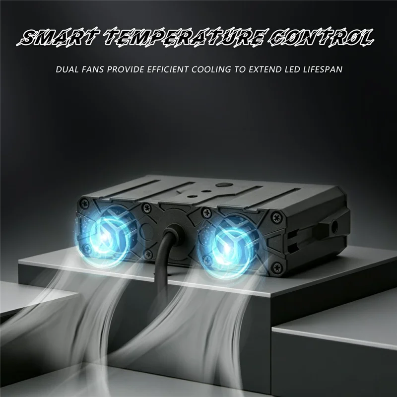 M5 90W High Power Car Grille Light High Low Beam IP68 Waterproof Triple Lens LED Spotlight