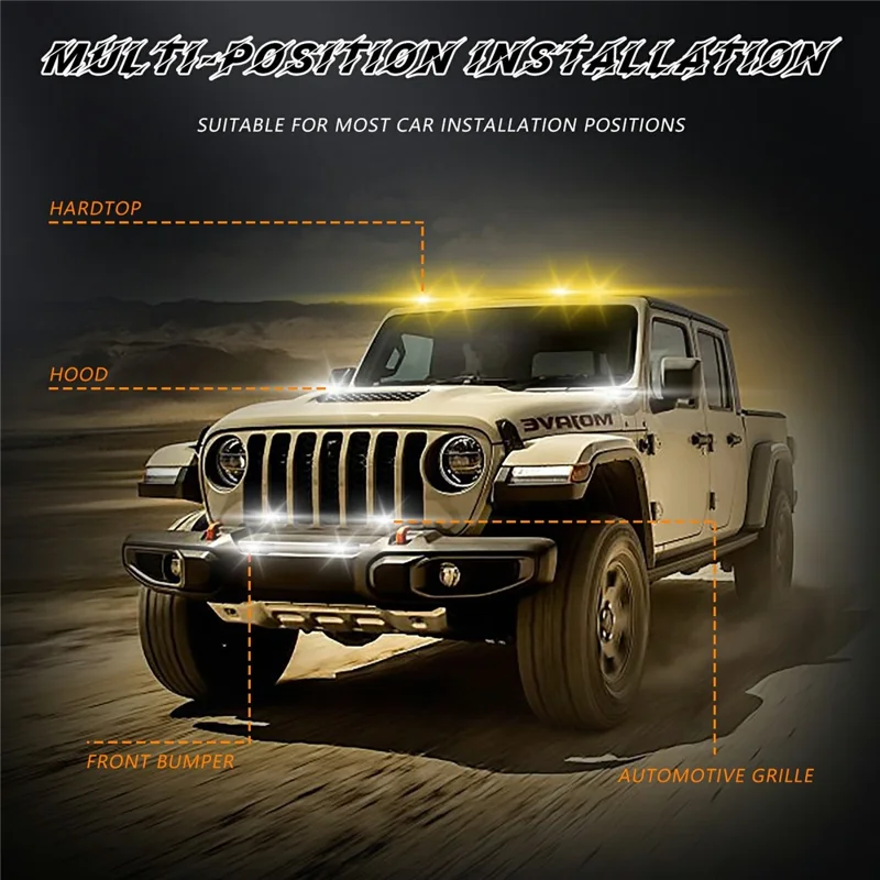 M5 90W High Power Car Grille Light High Low Beam IP68 Waterproof Triple Lens LED Spotlight
