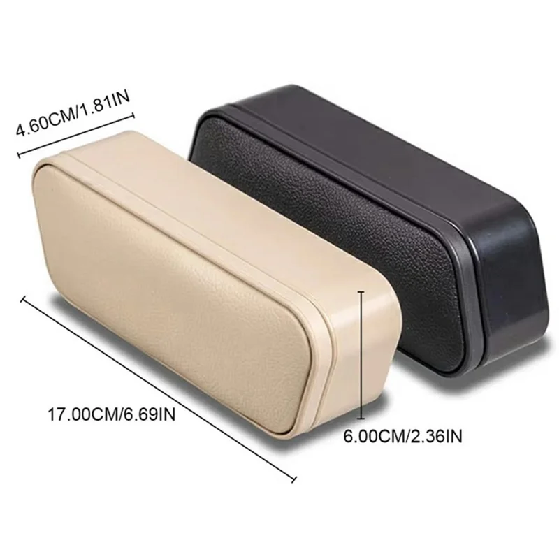 Multi-Functional Storage Car Armrest Elbow Pad Height-Adjustable Vehicle Armrest Box Cushion - Black
