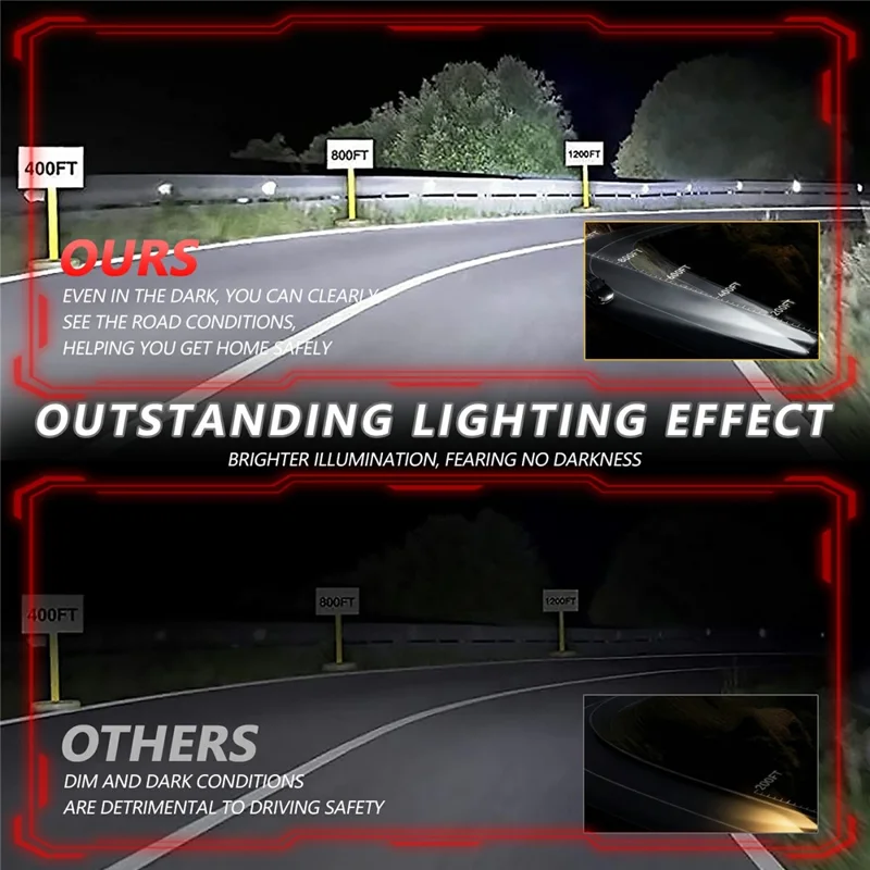 S9 1Pc 50W Dual Lens Motorcycle Spotlight Aluminum Alloy Housing High Low Beam LED Auxiliary Light