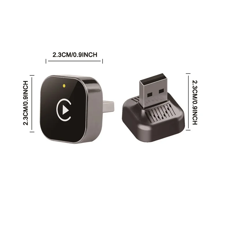 M68 2-in-1 AI-Box Wireless Car Adapter für CarPlay / Android Auto Fahrzeuge, Kabelloser Konverter von Drahtgebunden auf Drahtlos