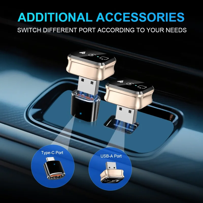 M70 4 в 1 Адаптер для зеркального отображения экрана, преобразователь проводного подключения Car Play и Android Auto в беспроводное, поддержка AirPlay и Miracast