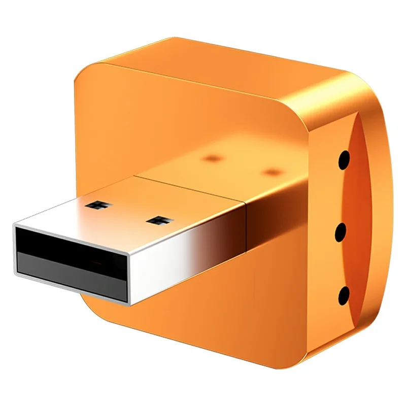 Adaptateur M71 4 en 1 pour la diffusion intelligente d'écran AirPlay / Miracast pour véhicules, convertisseur filaire vers sans fil CarPlay / Android Auto - Orange