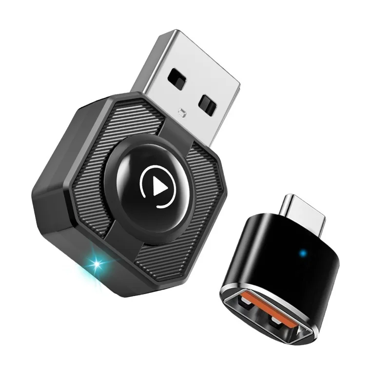 M32 2 in 1 AI Box Wireless Car Adapter for Car Play / Android Auto Vehicles Wired to Wireless Converter - Black