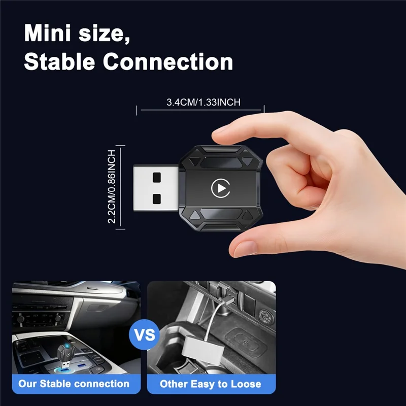 M36 2 in 1 Ai Box Wireless Car Adapter Car Play  /  Android Auto Wired to Wireless Converter for Vehicles