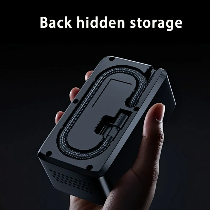 Wireless Car Air Pump Portable Electric Smart Tire Inflator with Digital Display / LED Light for Vehicle / Bicycle / Off-Road - Black