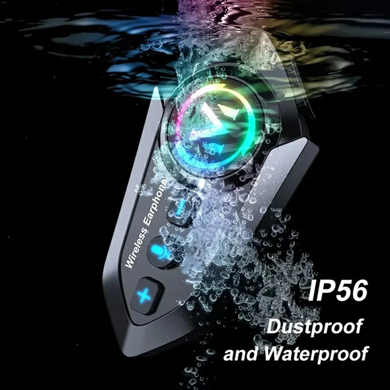 Y12 Pro Motorcycle Helmet Intercom Headset Wireless Hands-Free Earphones Hard Microphone for Riding