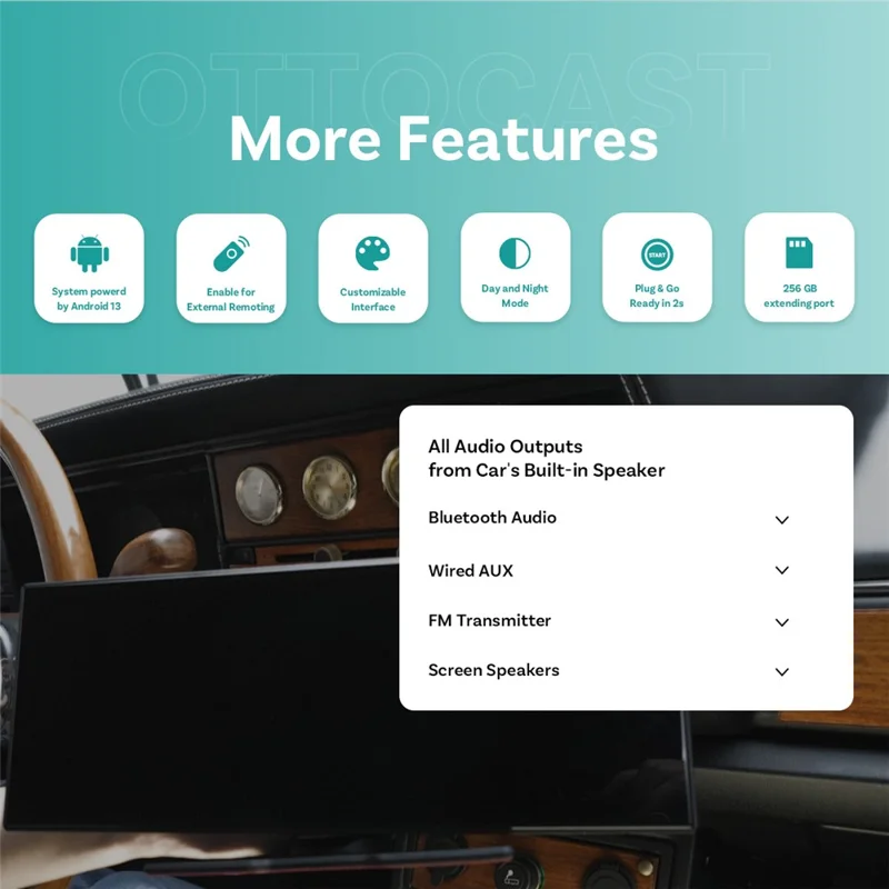 N95-M 4GB + 64GB Wireless Car Play Android Auto Car Navigation 11.4 Inch Smart Car Display Screen