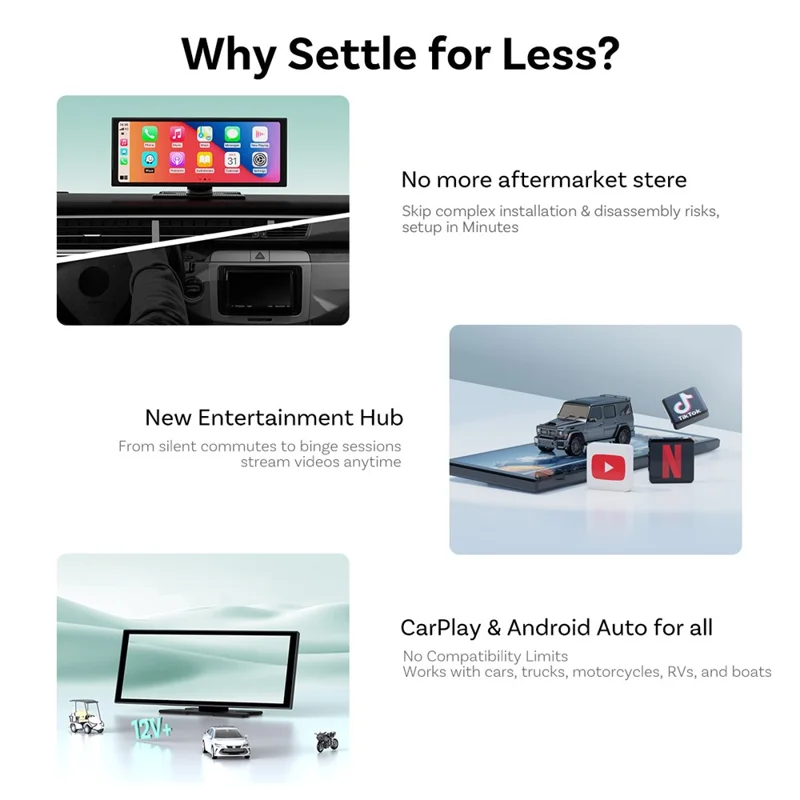 N95-M 4GB + 64GB Wireless Car Play Android Auto Car Navigation 11.4 Inch Smart Car Display Screen