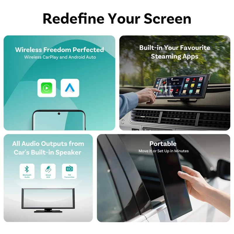 N95-M 4GB + 64GB Wireless Car Play Android Auto Car Navigation 11.4 Inch Smart Car Display Screen