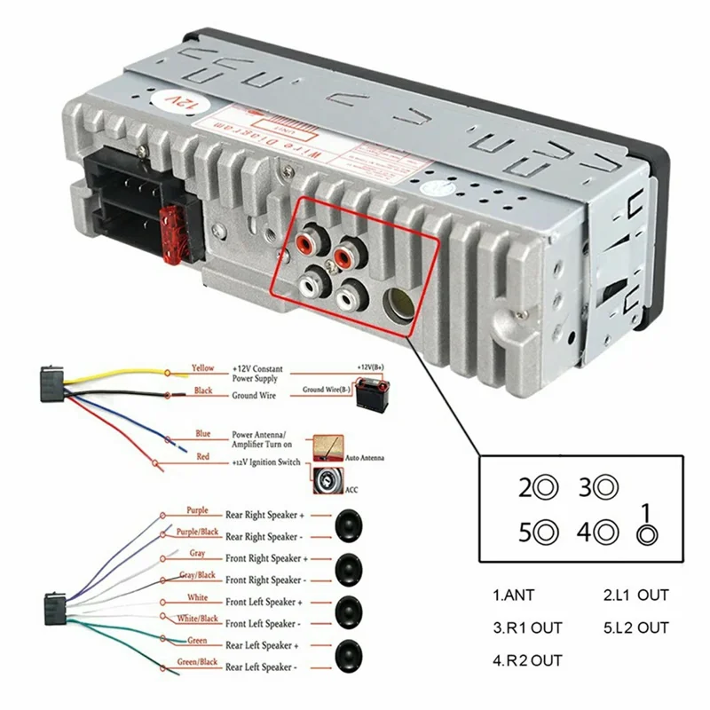 2025C Single DIN Car Stereo MP3 Player with 2.2 Inch Touch Screen Bluetooth-compatible Speaker FM Radio