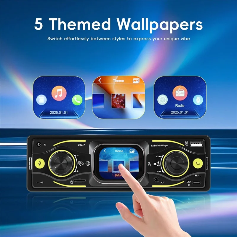 2027A 2.17 Дюймовый Сенсорный Экран Однодиновый Автомобильный Мультимедийный Проигрыватель Bluetooth FM / AM Радио с Управлением с Рулевого Колеса