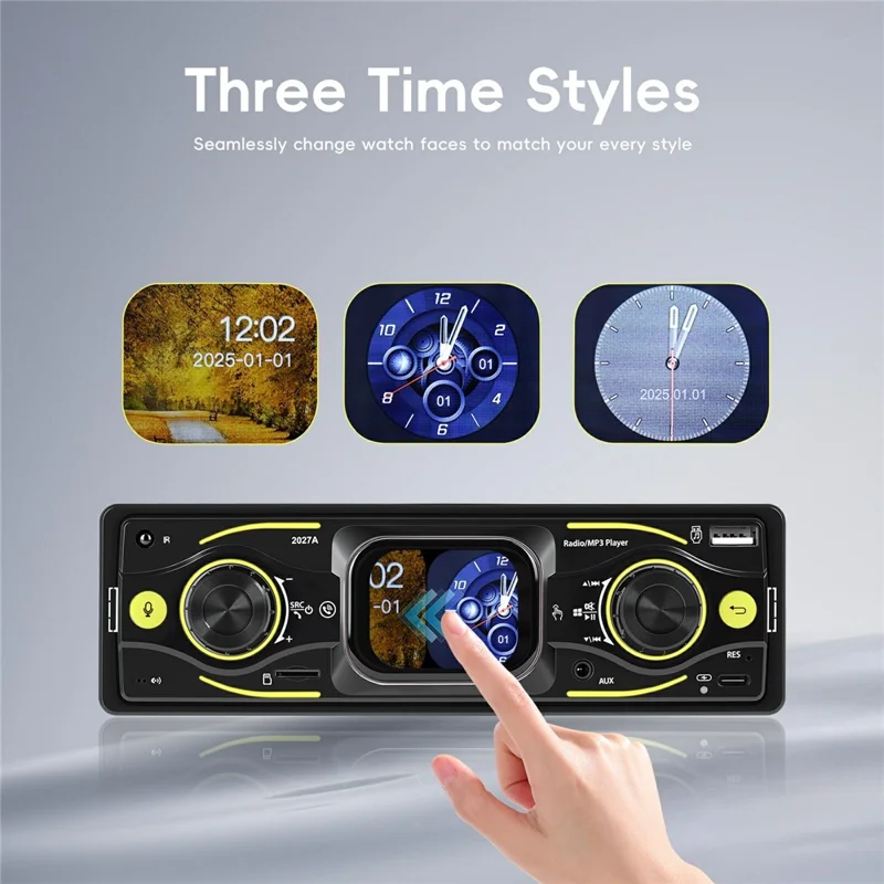 2027A 2.17 Дюймовый Сенсорный Экран Однодиновый Автомобильный Мультимедийный Проигрыватель Bluetooth FM / AM Радио с Управлением с Рулевого Колеса