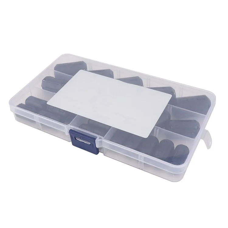 A3972 25PCS 3.5mm / 5mm / 7mm / 9mm Anti-interference Degaussing Ring Cable Clip Core Noise Suppressor Filter