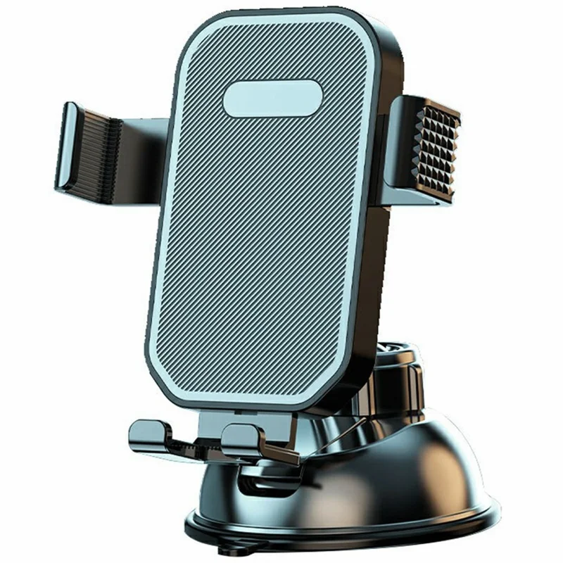 Car Dashboard Windshield Phone Mount Holder Suction Cup 360 Degree Adjustable Smartphone Stand - Black