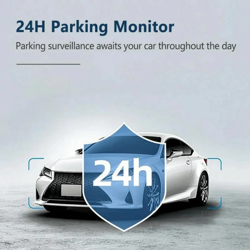 2K + 1080Px4 5 Channels 3.0 Inch Screen Car Dash Cam 24 Hour Parking Monitor Night Vision WiFi Camera Support OBD - Black