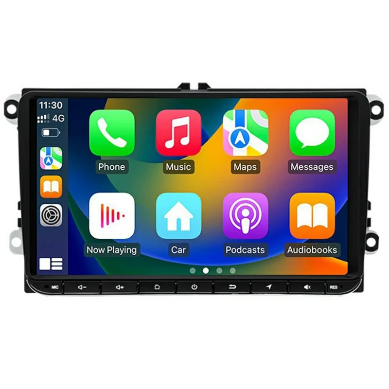 9 Inch CarPlay Android 9.0 Quad Core GPS Navigation Car Stereo Multimedia Player for Volkswagen 2003-2016, 2+32GB - Black