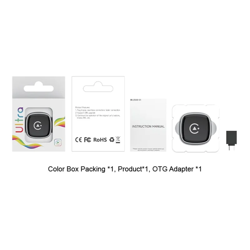 Mini Ultra 5 Wireless CarPlay Android Auto Adapter Konvertiert werkseitige Kabelverbindung in kabellose USB-Plug-and-Play-Car-Play-Dongle