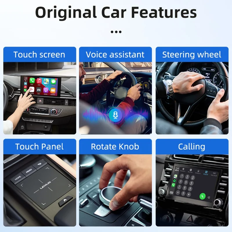 Mini Ultra 5 Wireless CarPlay Android Auto Adapter Konvertiert werkseitige Kabelverbindung in kabellose USB-Plug-and-Play-Car-Play-Dongle