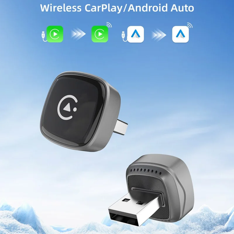 Adaptateur MINI Ultra 5 pour CarPlay et Android Auto sans fil, USB, Plug and Play