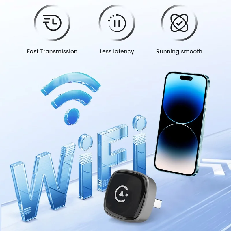 Adaptateur MINI Ultra 5 pour CarPlay et Android Auto sans fil, USB, Plug and Play