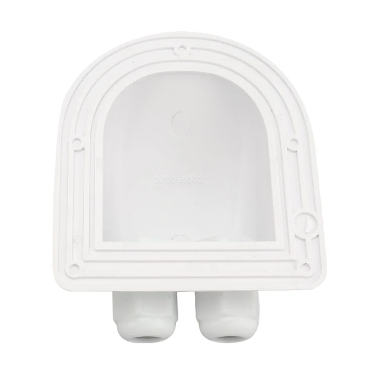 A6098 Solar Panel White Double Cable Entry Gland Box Waterproof RV Camper Solar Entry Housing with Screws