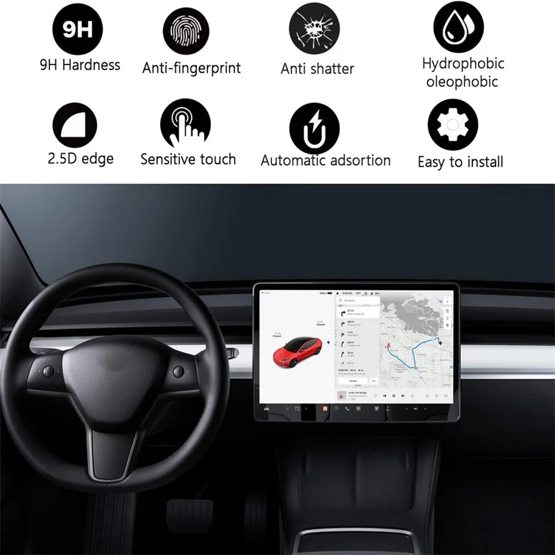 2 шт./комплект для Tesla Model Y L 2025-2026, защитная пленка для 16-дюймового экрана, передняя и задняя, антибликовая, закаленное стекло