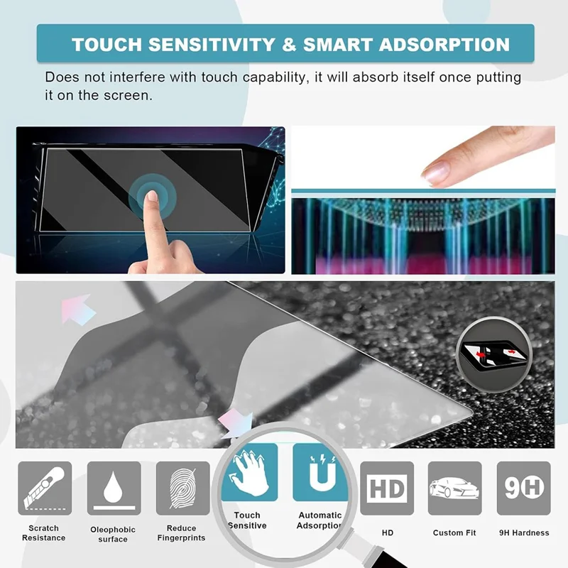 Закаленная пленка для Q4 e-tron 40 / 50 / Q4 Sportback e-tron / Q5 e-tron MMI 2022-2024, защита экрана навигации 11,6 дюйма