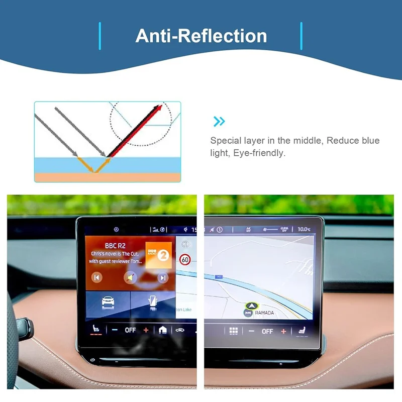 Защитная пленка для навигационного экрана 13 дюймов ENYAQ iV 2021-2025, HD прозрачная, антицарапины, закаленное стекло