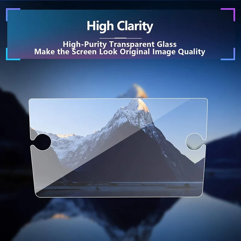 For T-ROC 2018 8 Inch Navigation Screen Protector 9H Hardness Shatterproof Tempered Glass Film (with Knob Holes)