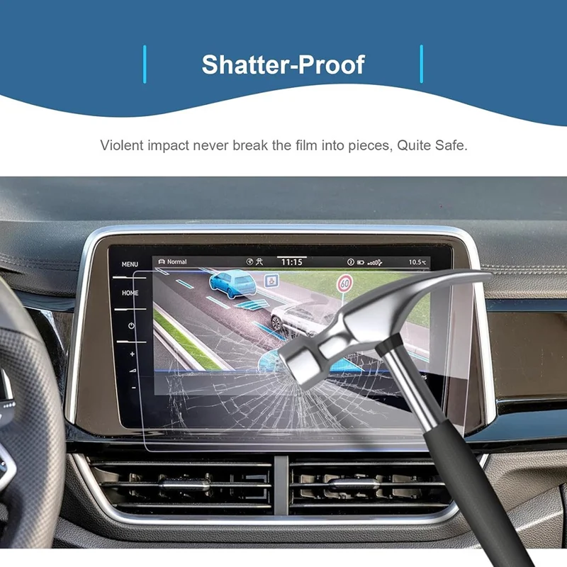 Защитная пленка для навигационного экрана 9,2 дюйма T-ROC 2021-2025, закаленное стекло 9H, ударопрочная
