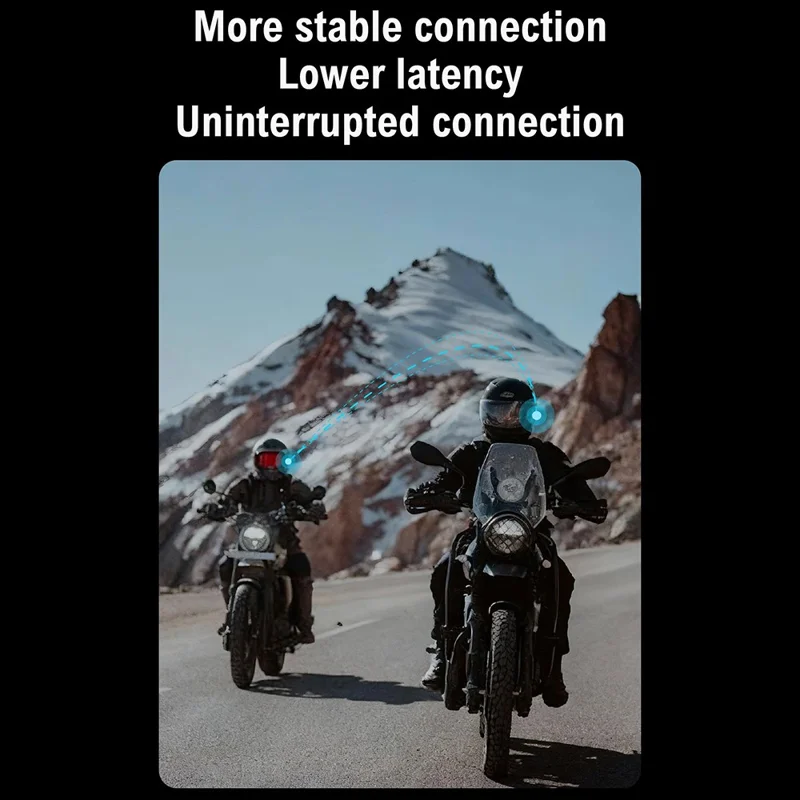 A3 PRO Motorcycle Helmet Bluetooth-compatible Intercom Headset with Hard Mic 1000m Range IP67 Waterproof Interphone