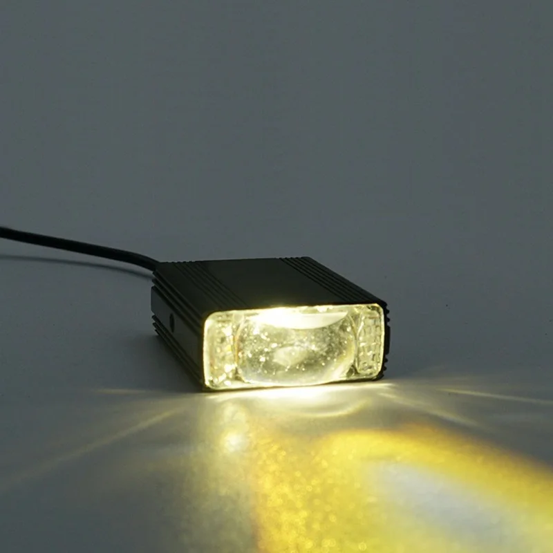 8W LED Headlight White Yellow Strobe 5 Modes Dual Lens Fog Light for Car Motorcycle SUV - Black