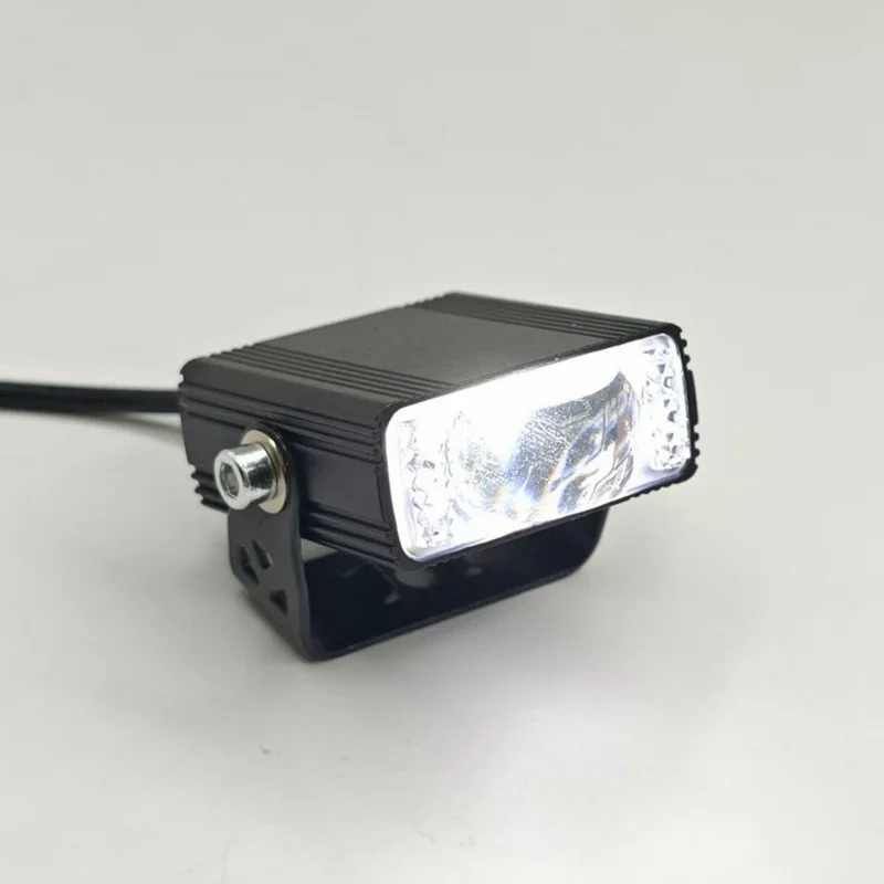 8W LED Headlight White Yellow Strobe 5 Modes Dual Lens Fog Light for Car Motorcycle SUV - Black