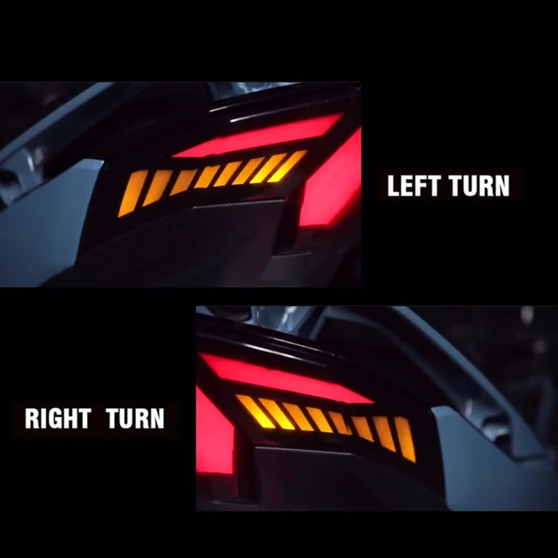 Motorcycle LED Tail Light for CLICK 125 / 150 / V1 / V2 / V3 / 125i V-Shape Turn Signal Brake Lamp - Blue Light