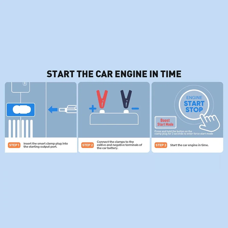 CY97 8000mAh Car Jump Starter with Air Compressor 150PSI Tire Inflator with LED Emergency Light