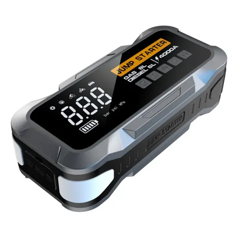 CY97 10000mAh Car Jump Starter with Air Compressor 150PSI Tire Inflator with LED Emergency Light