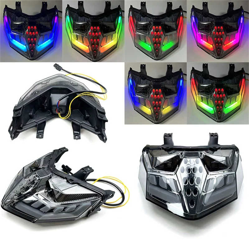 APP Control RGB Motorcycle Tail Light for CLICK 125  /  150  /  V1  /  V2  /  V3  /  125i Dynamic Sequential Turn Signal Brake Lamp